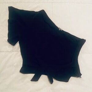 Charlotte Russe Black Asymmetrical Blouse